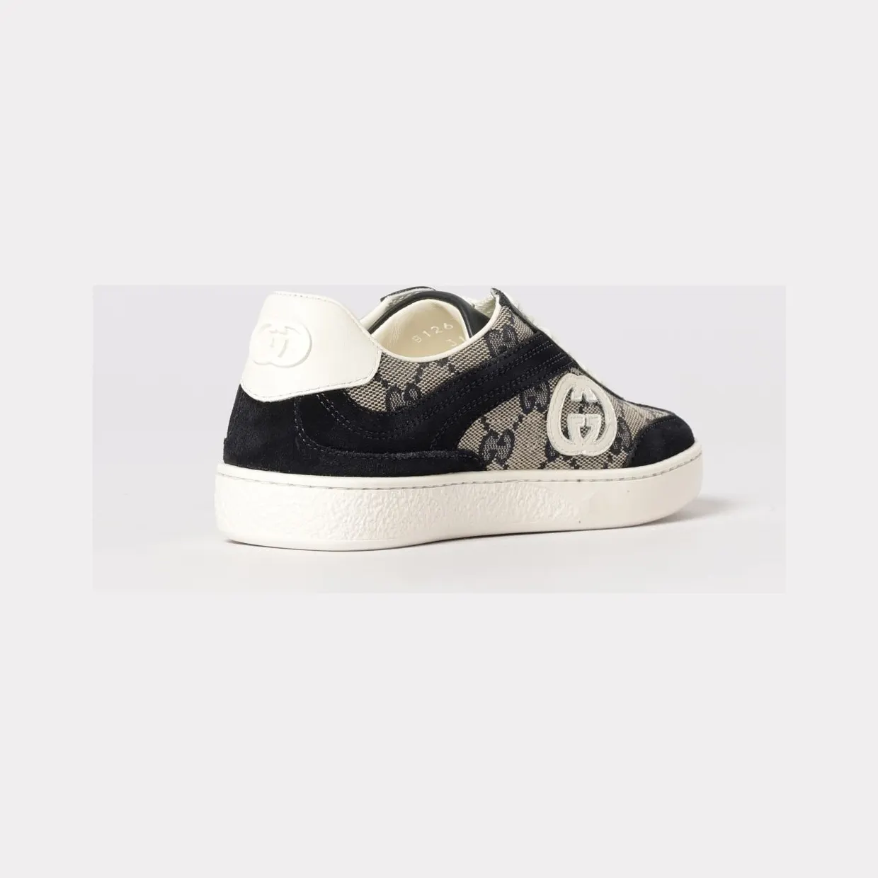 Gucci Jacquard Canvas and Suede Sneakers Beige (812674AE2T4056) (2)