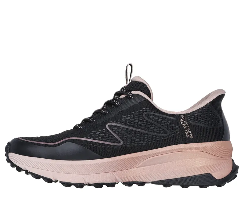 Skechers Slip-ins: Switch Back – Mist – Black / Pink – “Black” (180157 BKPK)