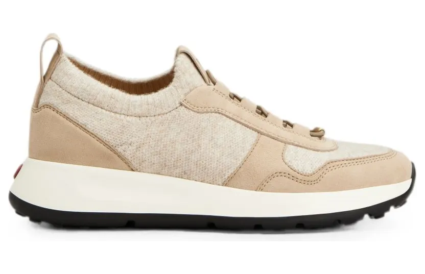 Tod’s Red Dot Socks Sneakers in Knit and Suede “BEIGE” (XXW79K0KN80VOHYTR7)