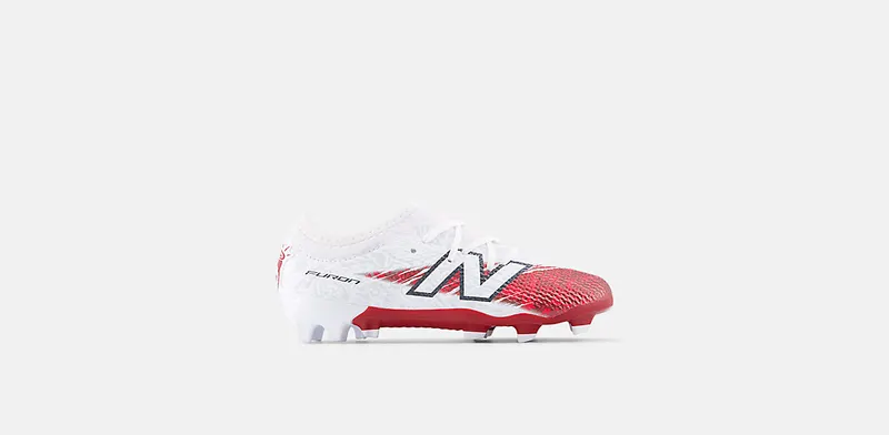 NEW BALANCE BUKAYO SAKA x FURON TEAM JNR FG V8 “White / Burgundy / Silver” (SJF3FBSC)