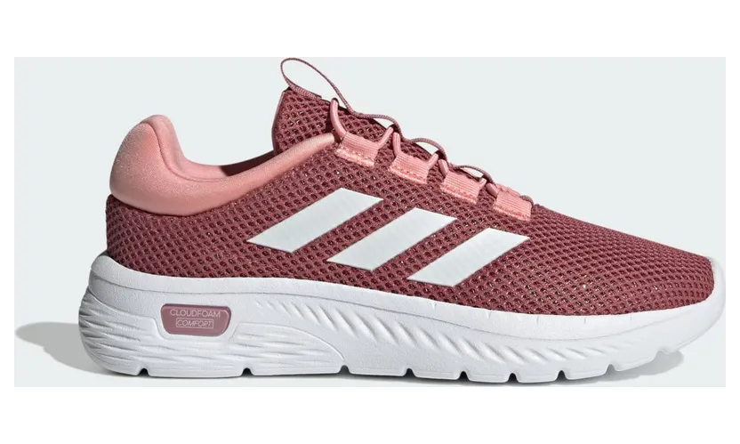 Adidas Cloudfoam Comfy Elastic Lace Preloved Crimson / Cloud White / Semi Pink Spark (IH6049)