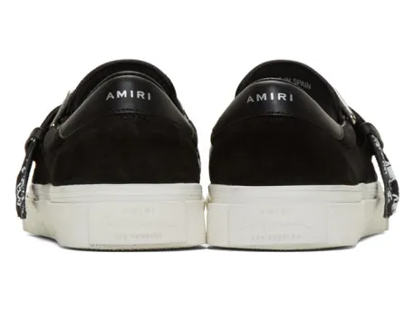 AMIRI Black Suede Bandana Buckle Sneakers (Y0F23273SU – BLK) (3)