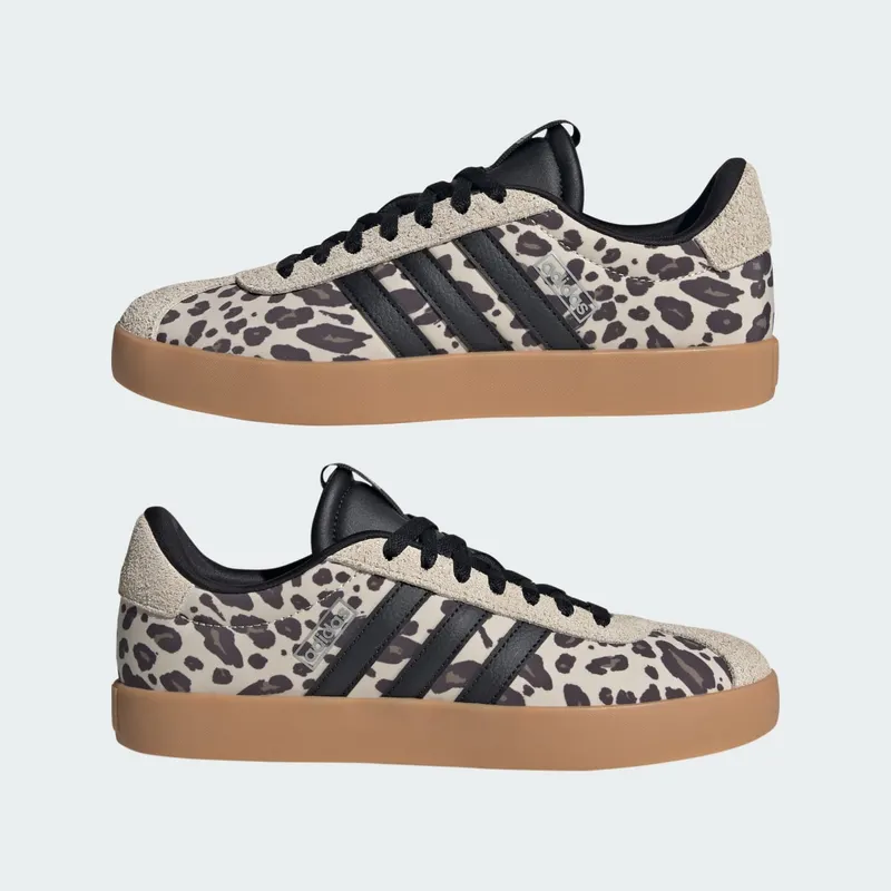 Adidas VL COURT 3.0 Crystal Linen / Core Black / Khaki Six “Leopard” (KI2689)