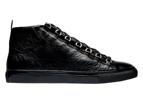Balenciaga Arena High Shiny Black Leather