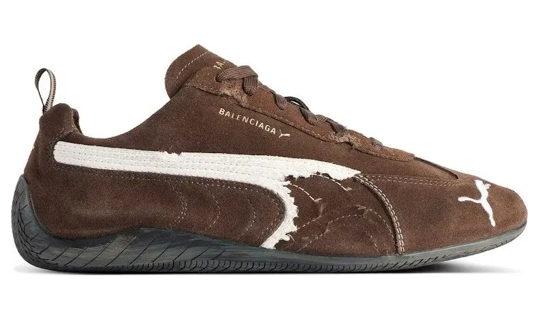 Balenciaga x Puma Speedcat Suede Distressed Brown White (847146 WSDSD 2910)
