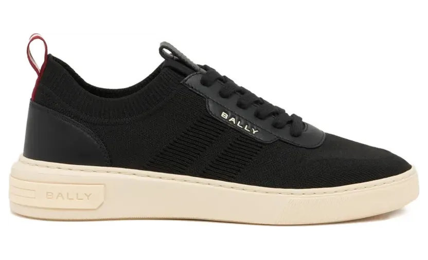 Bally with vlakken and logopatroon – Black (MSK0GFTE002S)