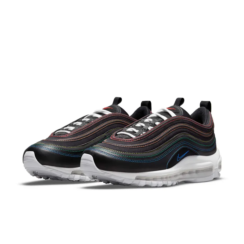 Nike Air Max 97 Black Rainbow Stitching (W) (DJ5999-001)