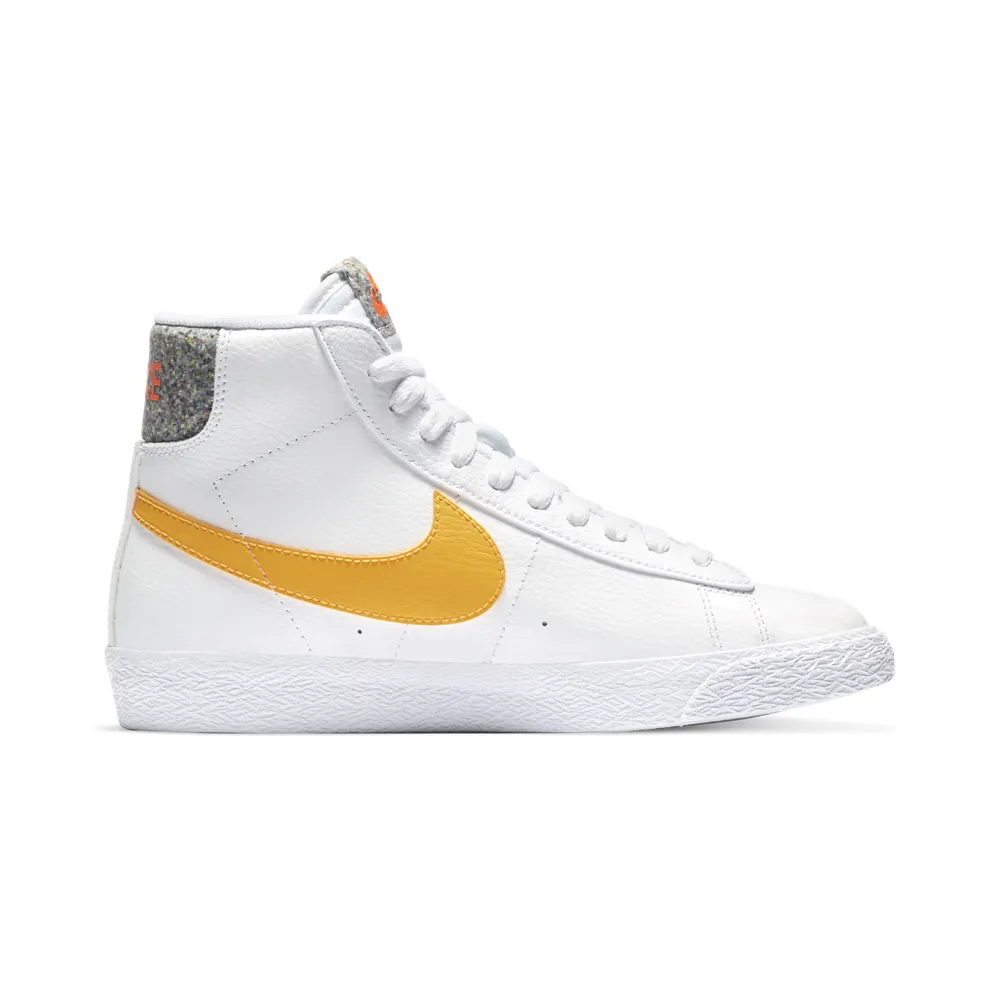 Nike Blazer Mid Grind White University Gold (GS) White/Total Orange-Laser Orange (DB2606-100)