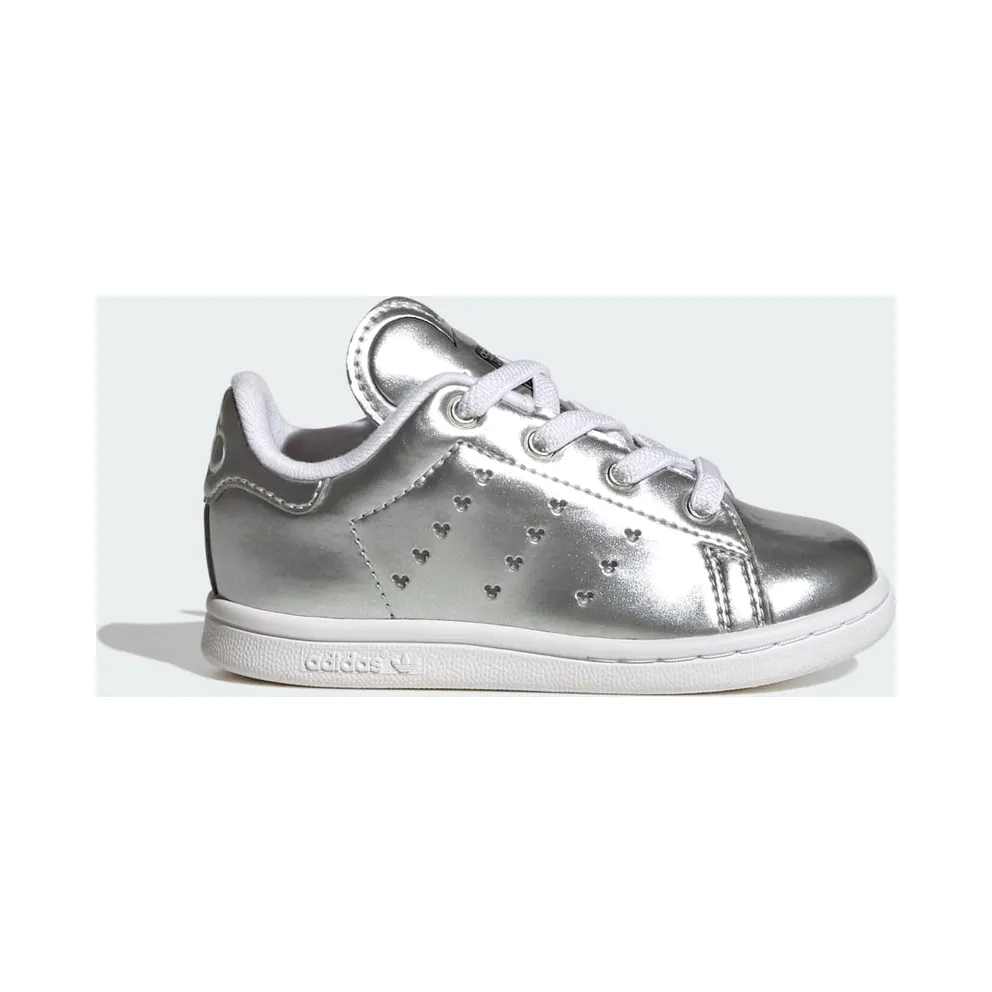 adidas Originals x Disney Micky Kids Stan Smith Schuh Silver Metallic / Core Black / Cloud White (ID7186)
