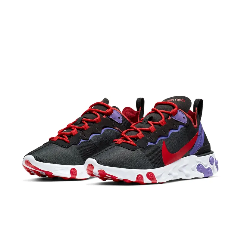 Nike React Element 55 Black University Red (W) Black/University Red/Purple (CQ9903-001)
