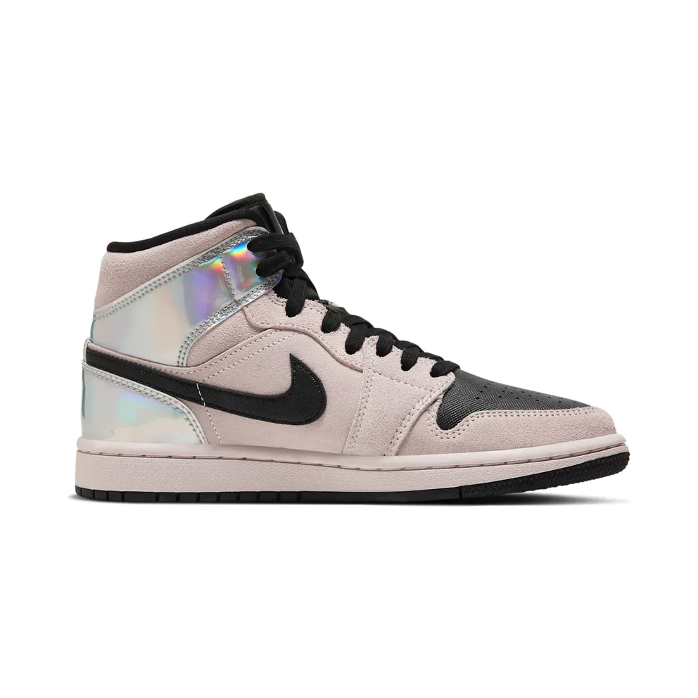 Jordan 1 Mid Dirty Powder Iridescent (W) Beige/Black (BQ6472-602)