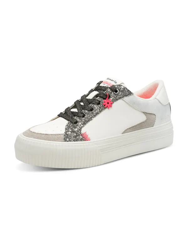 Tamaris sneaker Taupe / Knalrood / Silver / White (2184405)