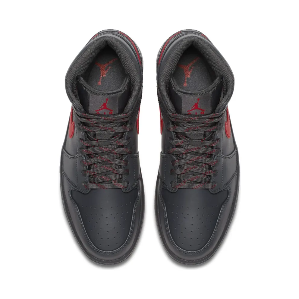 Jordan 1 Retro Mid Anthracite Gym Red Anthracite/Gym Red-White (554724-045)
