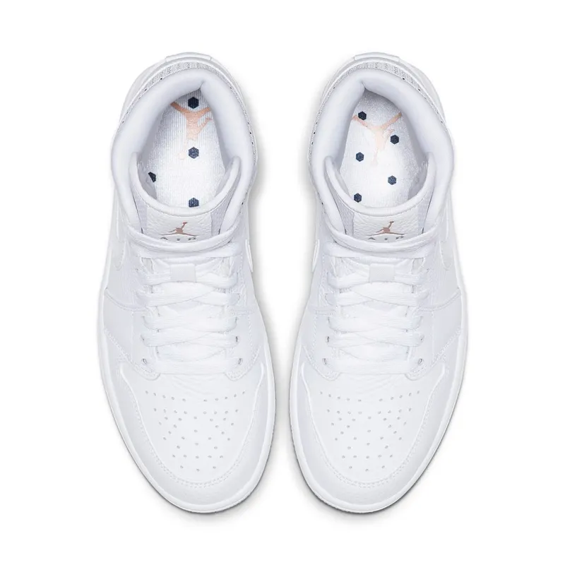 Jordan 1 Mid Unite Totale (W) White/Midnight Navy-Metallic Red Bronze (CI9100-100)