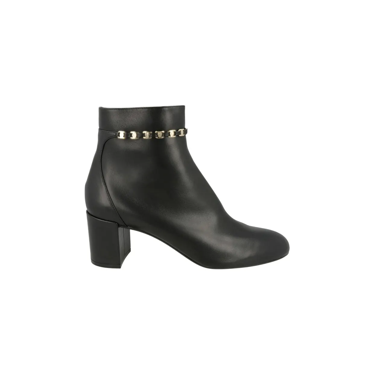 Ferragamo Ghila Leather Boots Black (01B954-744742-1C)