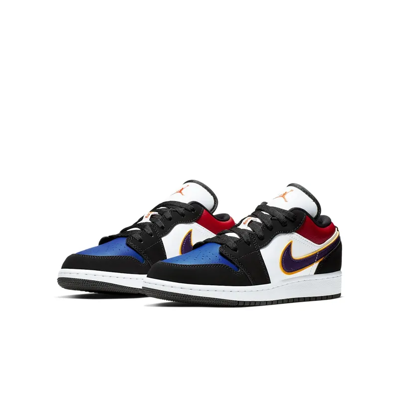 Jordan 1 Low Lakers Top 3 (GS) Black/Field Purple-White (553560-051)