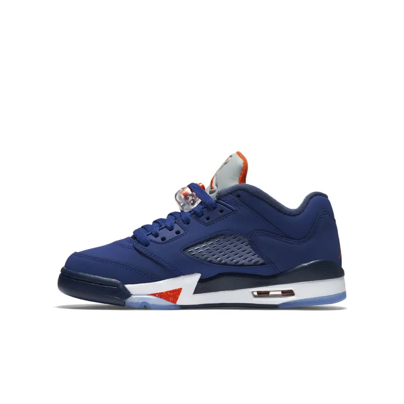 Jordan 5 Retro Low Knicks (GS) Deep Royal Blue/Team Orange-Midnight Navy-White (314338-417)