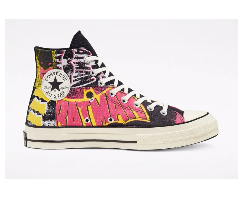 Converse Batman x Chuck 70 High ’80th Anniversary – Black’ Black/Hot Pink/Egret (167317C)
