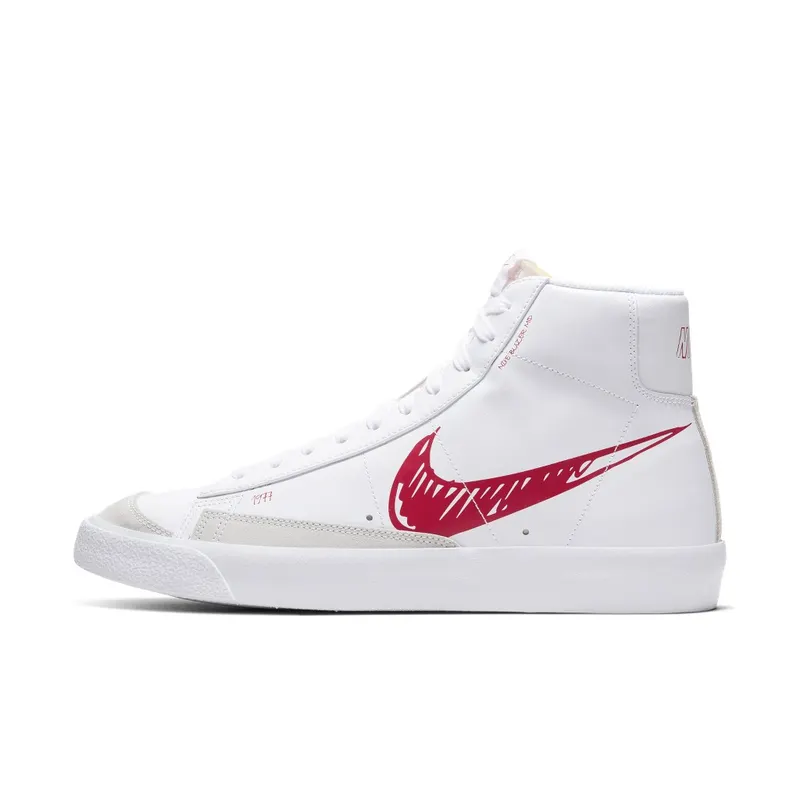 Nike Blazer Mid 77 Sketch White Red Summit White/Gym Red-Sail (CW7580-100)