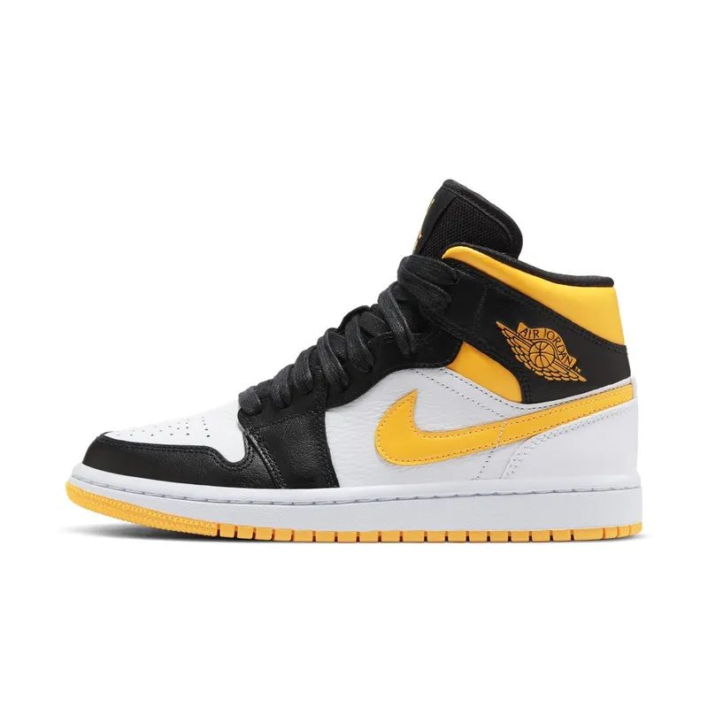 Jordan 1 Mid Laser Orange Black (W) White/Black-Laser Orange (CV5276-107)