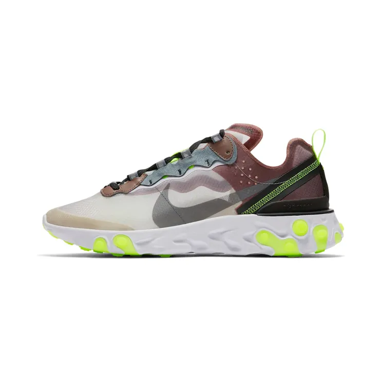 Nike React Element 87 “Desert Sand / Smokey Mauve / Thunder Blue / Cool Grey” (AQ1090-002)