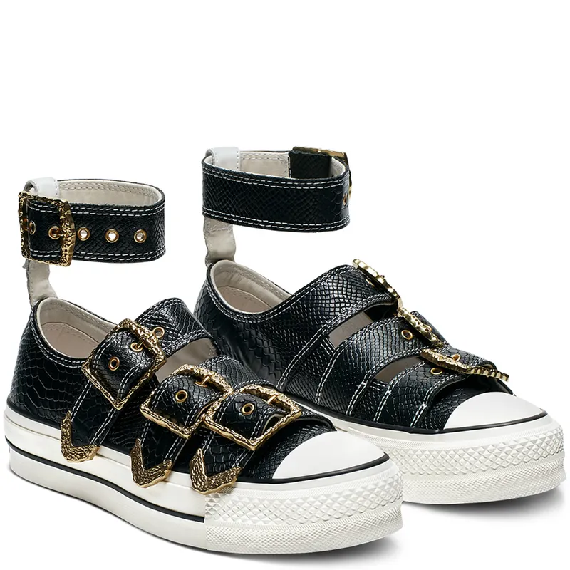 Converse Chuck Taylor All-Star Mary Jane Ox Koche (W) Black/Egret-Natural Ivory (565538C)