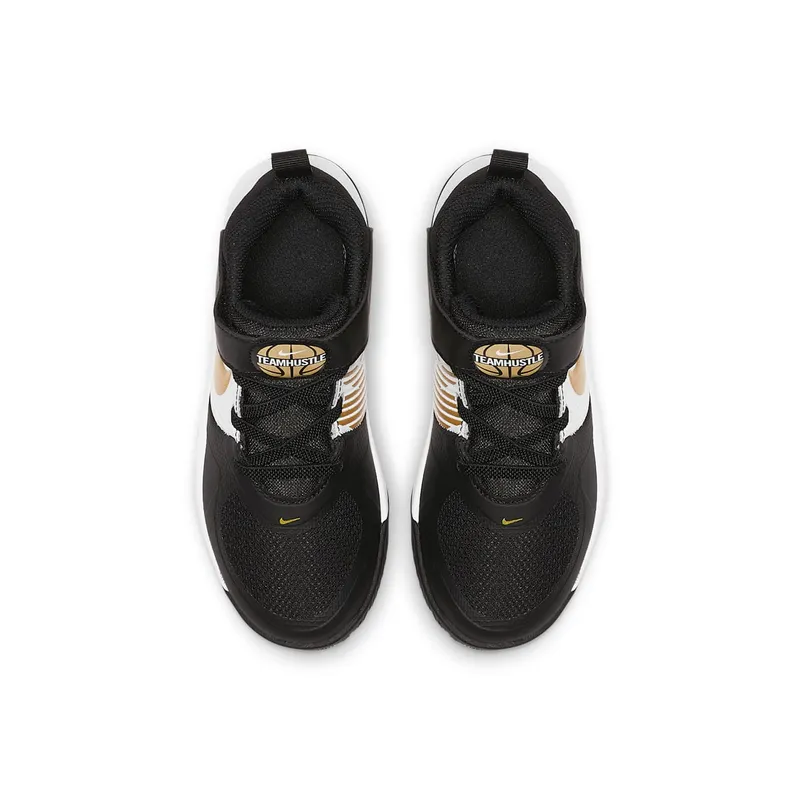 Nike Team Hustle D 9 Black Metallic Gold (PS) Black/White/Metallic Gold (AQ4225-004)