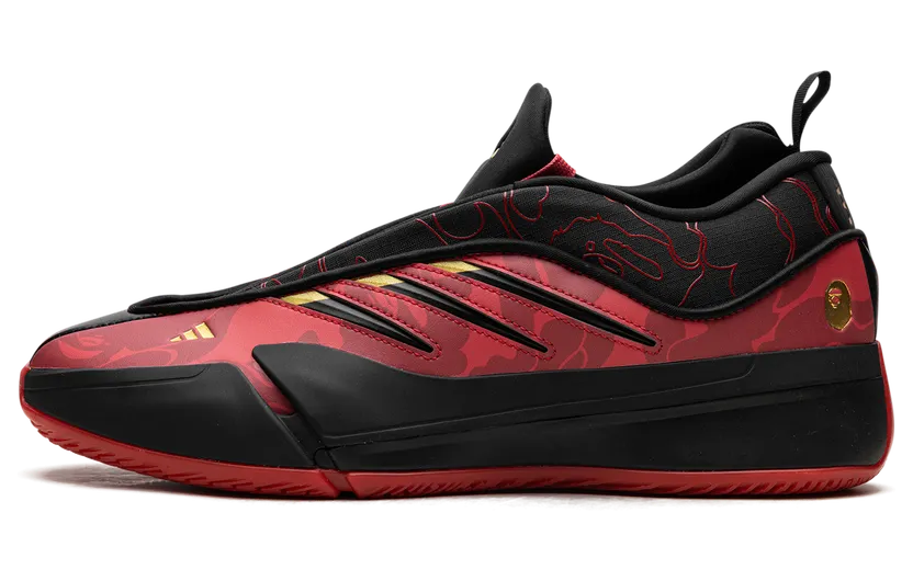 Adidas Dame 9 “BAPE – Black Scarlet” (IH0786)