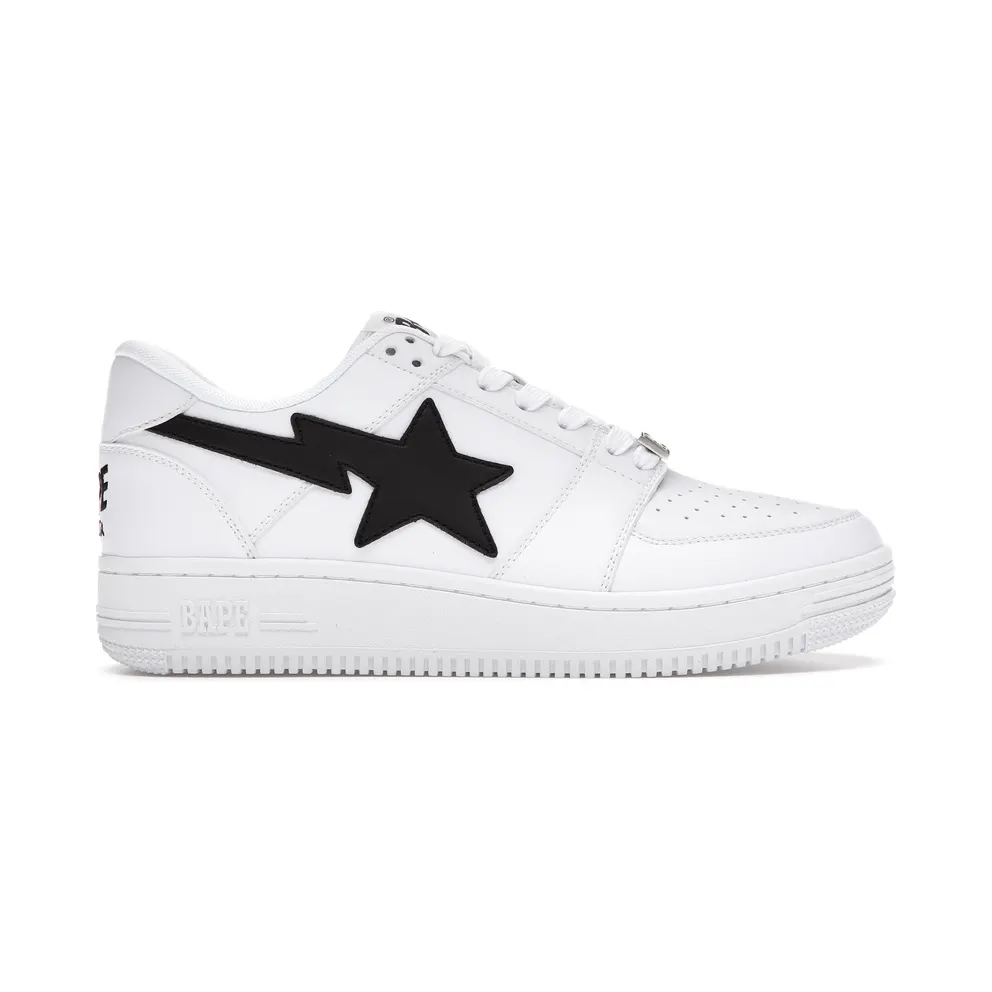 A Bathing Ape Bapesta Low M1 White Black (1G20191010)