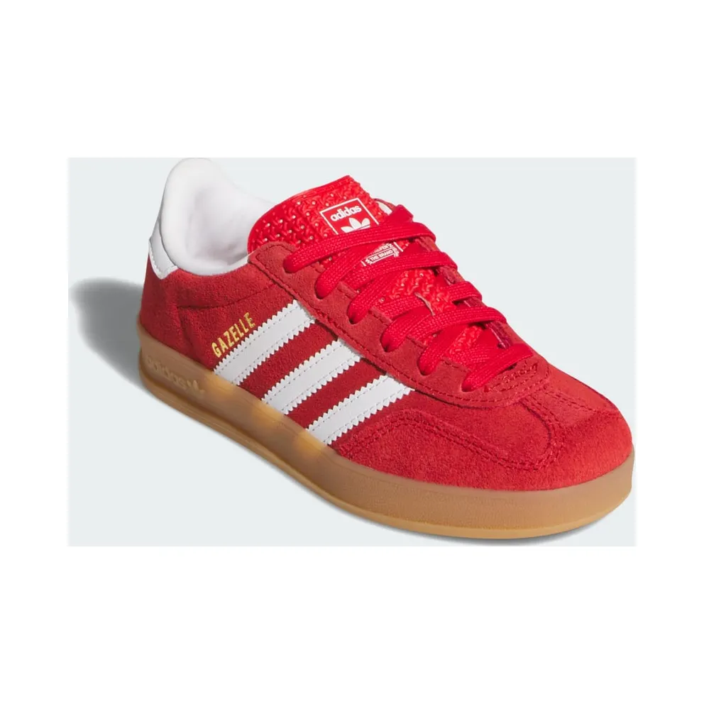 Adidas Gazelle Indoor Shoes Better Scarlet / Cloud White / Gum (IH9136)