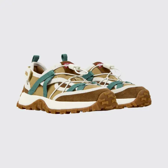 Camper Recycled Polyester and Suede Drift Trail Sneakers Brown (K800695-002DRIFTTRAIL0)