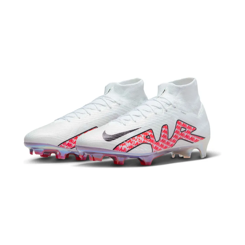 Nike Zoom Mercurial Superfly 9 Elite FG White Bright Crimson (DJ4977-101)