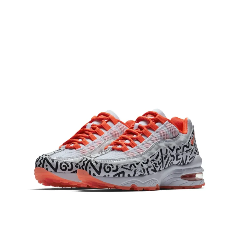 Nike  Air Max 95 White Black Crimson (GS) White/White-Black-Bright Crimson (AH3808-100)