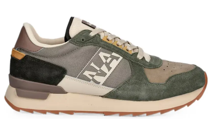 Napapijri Stab sneakers met geperforeerde details en vlakken – Groen (NP0A8BNY)