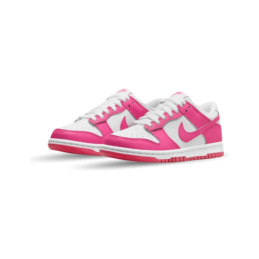 Nike Dunk Low Laser Fuchsia White (GS) (FB9109-102)