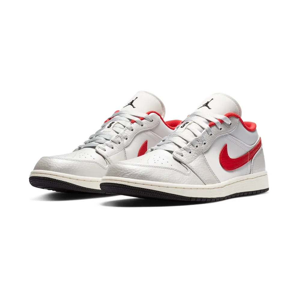Jordan 1 Low Night Track Sail/Metallic Silver-Varsity Red-Black (DA4668-001)