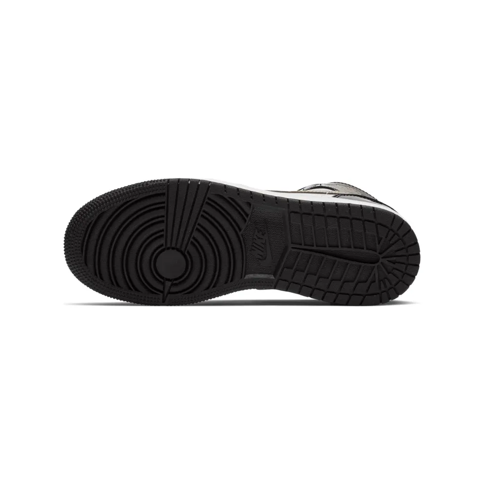 Jordan 1 Mid Patent Black White Gold (GS) Black/White-Metallic Gold (BQ6931-007)
