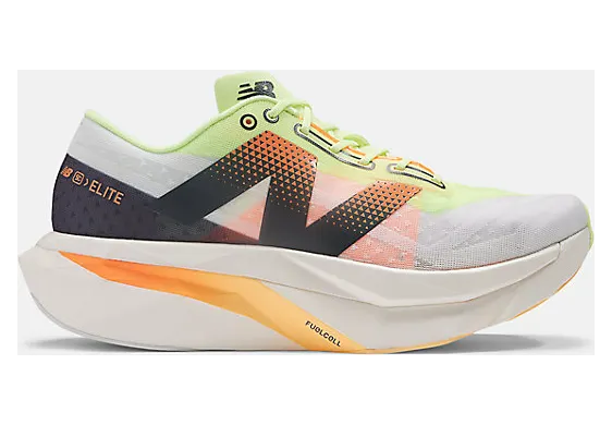 New Balance FuelCell SuperComp Elite v4 White Bleached Lime Glo Hot Mango (MRCELLA4)