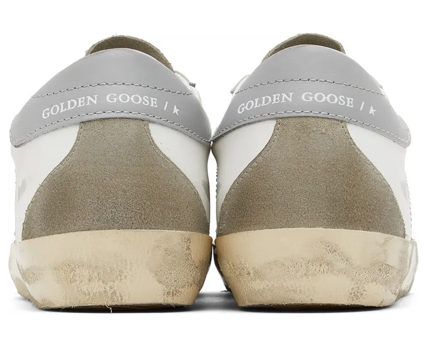 Golden Goose White & Gray Super-Star Classic Low-Top Sneakers (GMF00102.F003210.11179) (2)