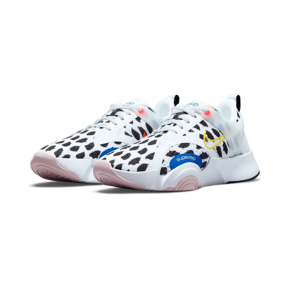 Nike SuperRep Go 2 Training Shoes “White / Black / Racer Blue / Yellow Strike” (DJ4314-174)
