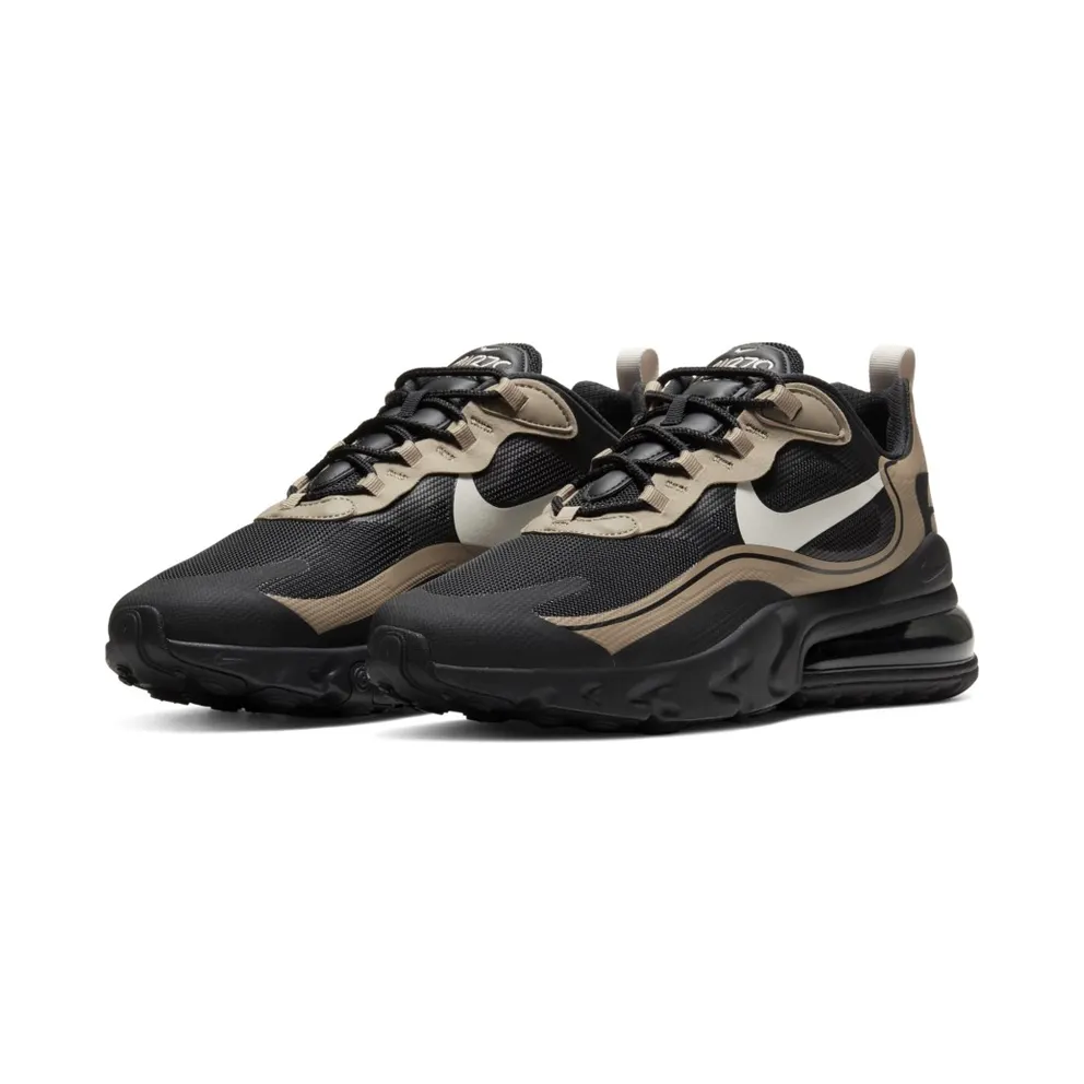 Nike Air Max 270 React “Black / Khaki / Metallic Gold / Light Bone” (CV1632-001)