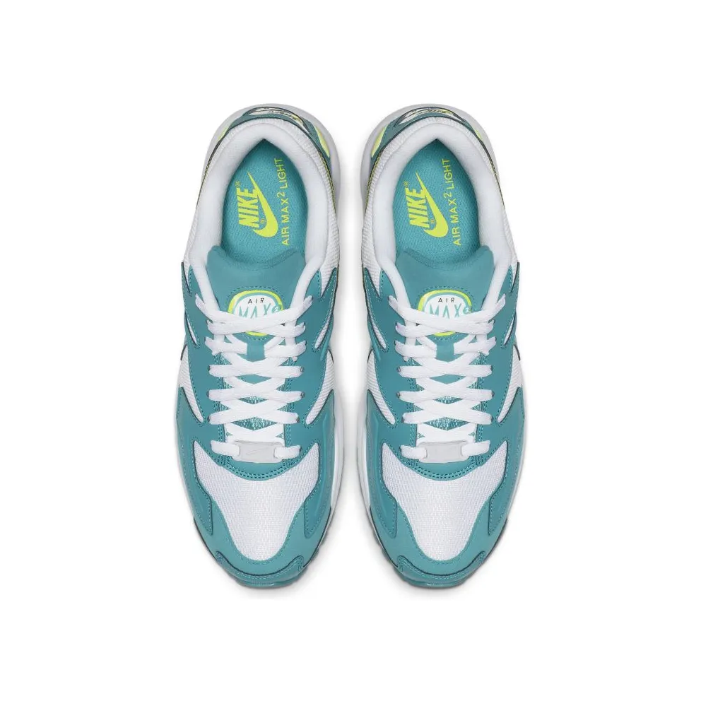 Nike Air Max 2 Light ‘Teal Nebula’ White/Teal Nebula-Metallic Silver-Dynamic Yellow (AO1741-105)