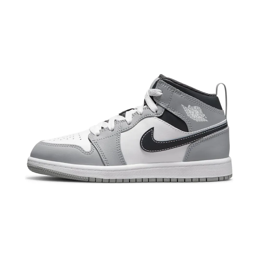 Air Jordan 1 Mid Light Smoke Grey (PS) (640734-078)