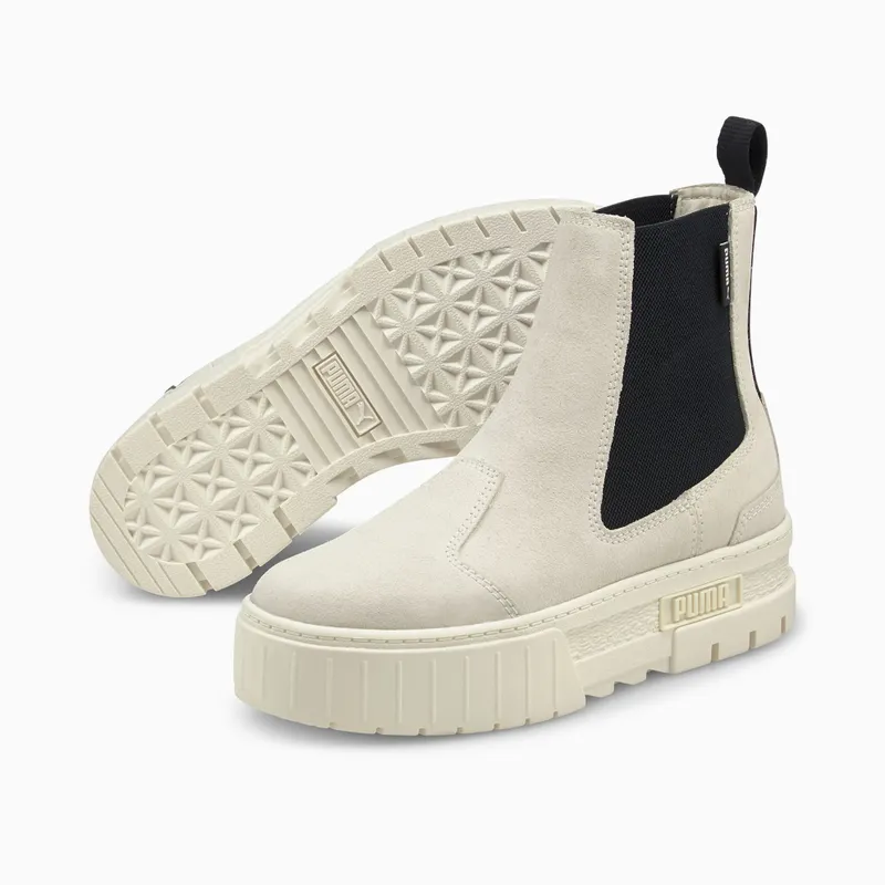 Puma Mayze Chelsea Suede Shoes White (382829-02)