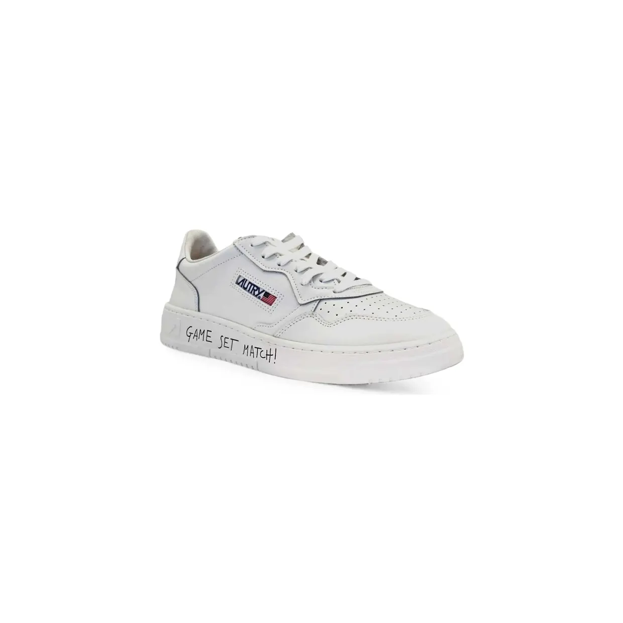 Autry Medalist Slogan-print Leather “White” (AULM ML08) (2)