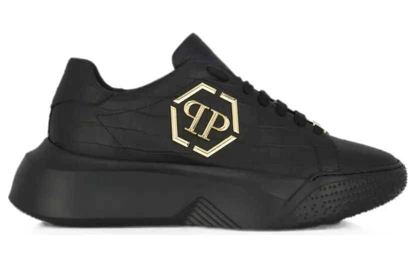 Philipp Plein Crocco Godzilla Runner sneakers – Zwart (UAFSUSC1087PLE010N)
