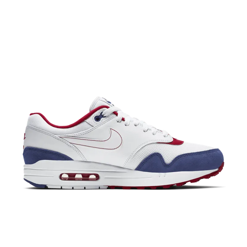 Nike Air Max 1 White Red Blue White/White-Deep Royal Blue (CJ9927-100)