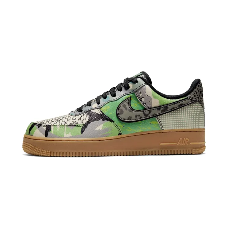 Nike Air Force 1 QS All Star “Black / Green Spark / Gum Light Brown” (CT8441-002)