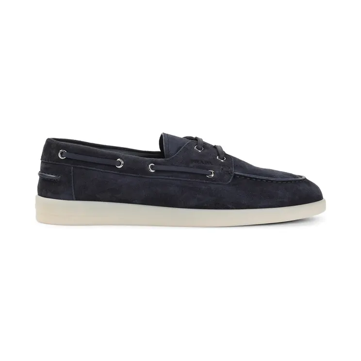 Prada Suede Boat “Blue” (2EG503 F G001 103 F0008)