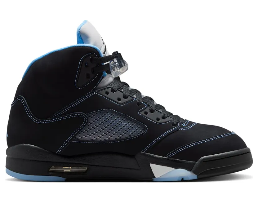 Air Jordan 5 Black University Blue: blauwe heat (3)